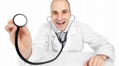 A doctor makes a silly face to reach his patients but is keeping it subtle